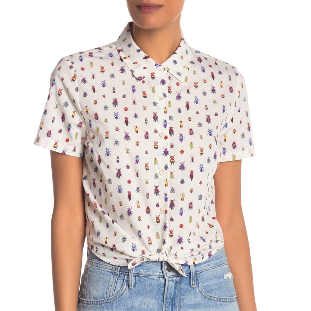 Frame beetles button down blouse size XS NWT